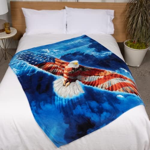 Soft Fleece Blankets w/Animal Designs, 60x50" Plush Bed and Sofa Throw