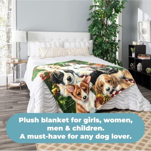 Soft Fleece Blankets w/Animal Designs, 60x50" Plush Bed and Sofa Throw