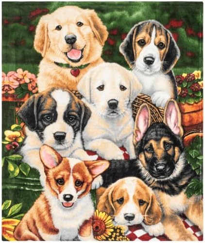 Soft Fleece Blankets w/Animal Designs, 60x50" Plush Bed and Sofa Throw