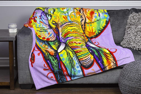 Soft Fleece Blankets w/Animal Designs, 60x50" Plush Bed and Sofa Throw