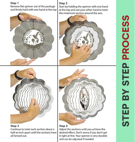 3D Wind Spinners Metal Patio Decor