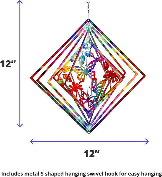 3D Wind Spinners Metal Patio Decor