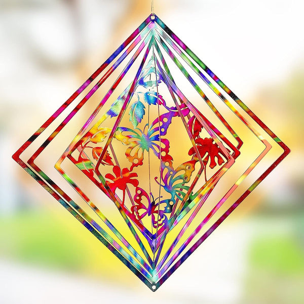 3D Wind Spinners Metal Patio Decor