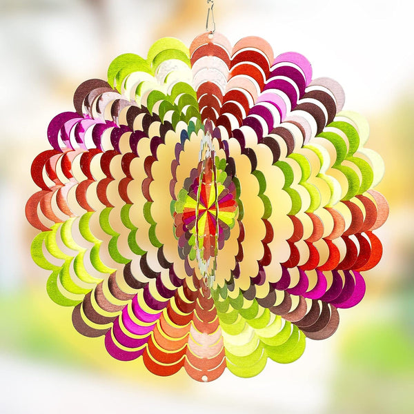 3D Wind Spinners Metal Patio Decor