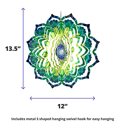 3D Wind Spinners Metal Patio Decor