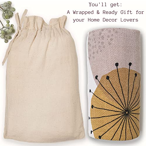 Knit Throw Blanket Boho Style for Couch Sofa and Bed 51''x71'' - Item 125
