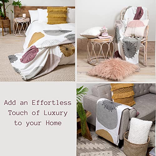 Knit Throw Blanket Boho Style for Couch Sofa and Bed 51''x71'' - Item 125
