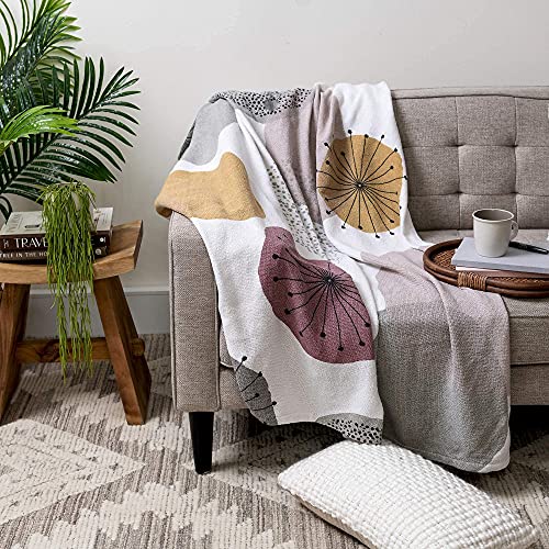 Knit Throw Blanket Boho Style for Couch Sofa and Bed 51''x71'' - Item 125