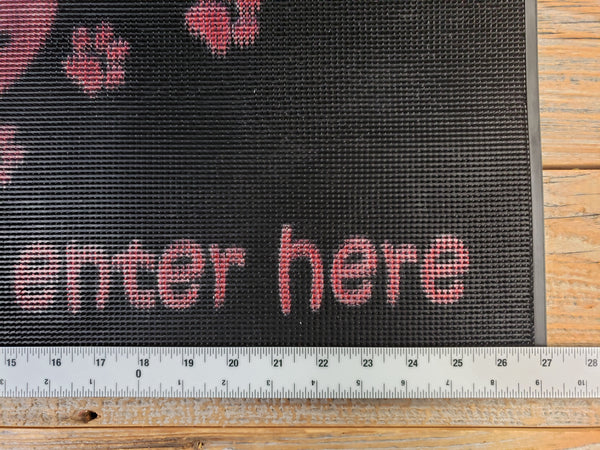 Rubber Cat Dog Pet Floormat for Front Door, Garage Door