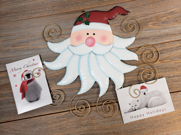 Santa Greeting Card and Photo Wall Display-Metal