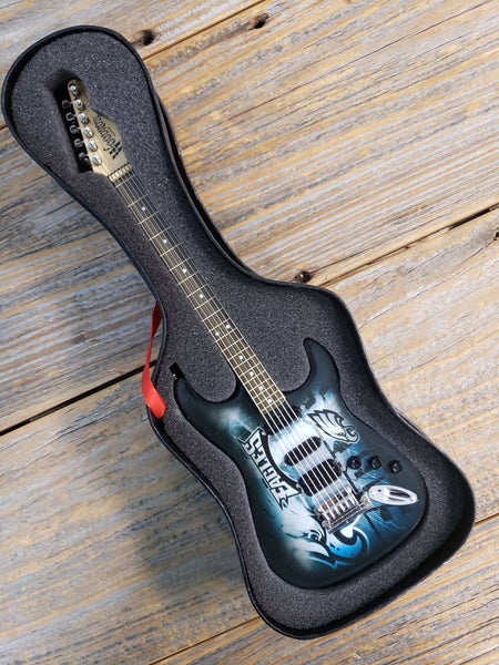 NFL Arizona Cardinals Mini Guitar Art Piece with Case and Stand