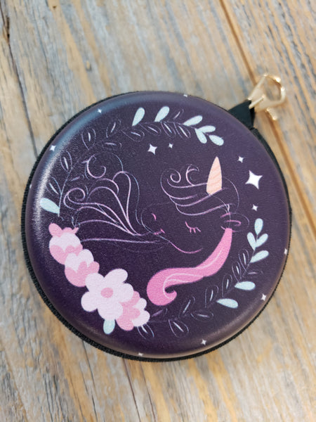 Unicorn Earbuds Earphones with Matching Carry Case