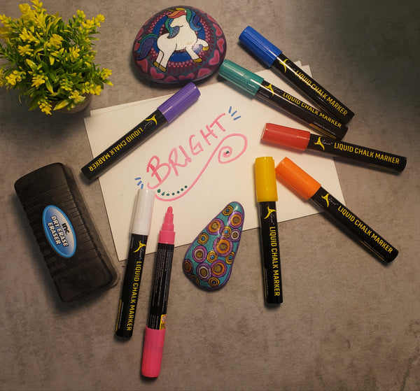 Liquid Chalk Marker Set in Collectors Box with Extra Nibs