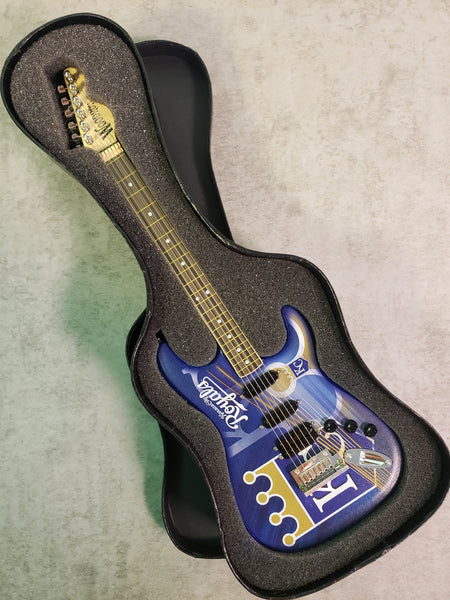 Kansas City Royals Mini Guitar MLB Baseball Art Piece with Case and Stand