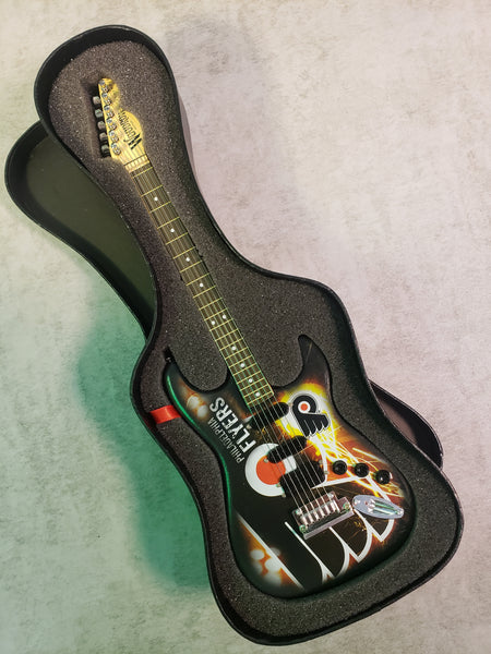 Philadelphia Flyers Mini Guitar NHL Hockey Art Piece with Case and Stand