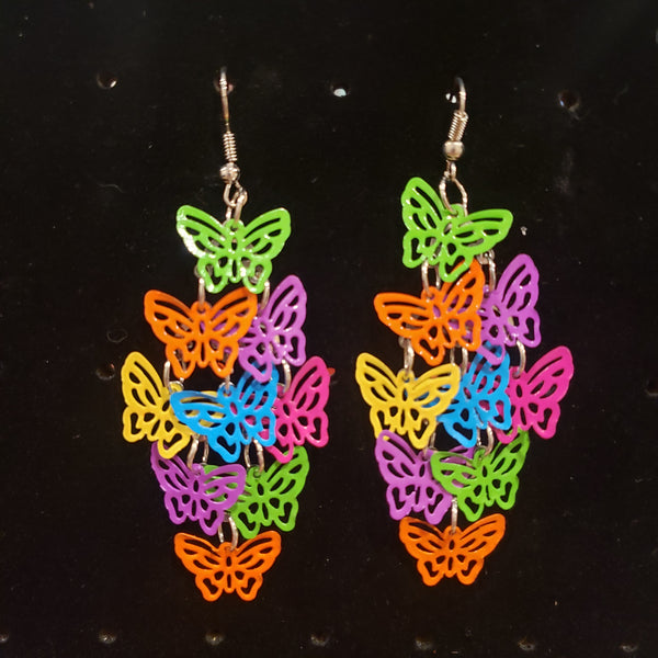 Colorful Metal Earrings in Cute Designs in Gift bag