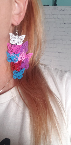 Colorful Metal Earrings in Cute Designs in Gift bag