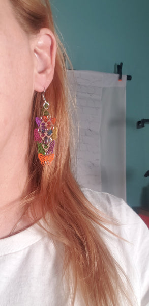 Colorful Metal Earrings in Cute Designs in Gift bag