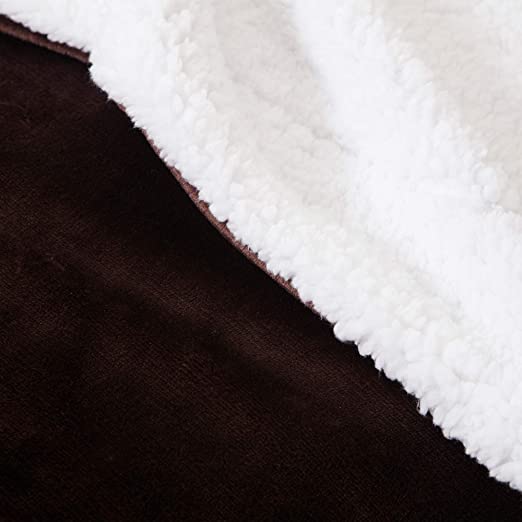 Plush Sherpa Reversible Blanket - 70x60" - Item 127, 128