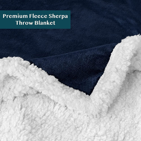 Plush Sherpa Reversible Blanket - 70x60" - Item 127, 128