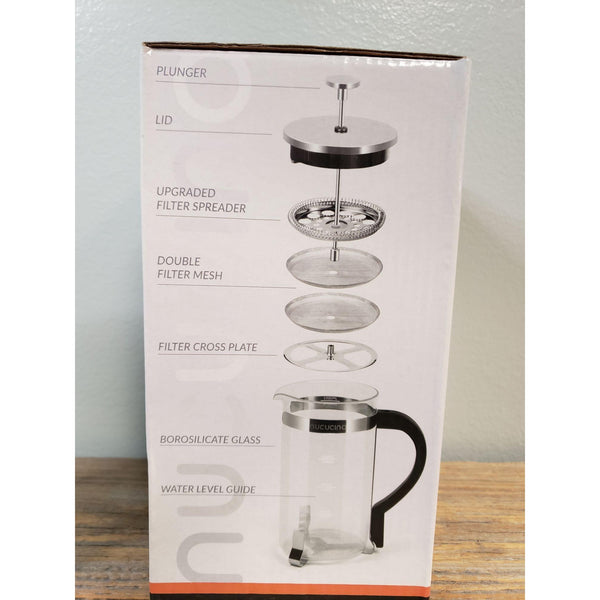 Glass Coffee French Press with Filters and Scoop
