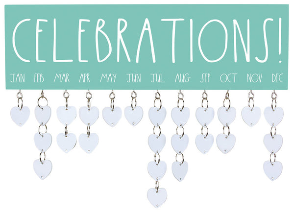 Birthday Reminder Signs with Wood Name Hangers
