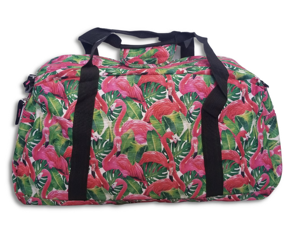 Duffel travel bags with padded shoulder strap, full zip