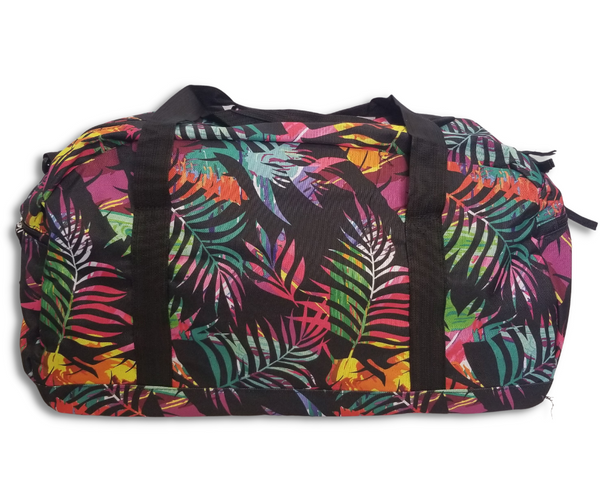 Duffel travel bags with padded shoulder strap, full zip
