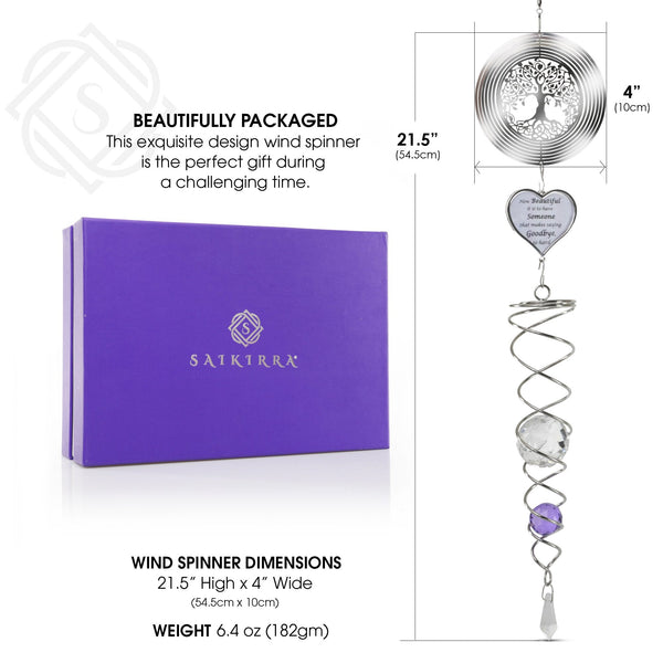 Memorial Crystal Wind Spinner Sympathy Bereavement Gift-Loss of pet and Loved One