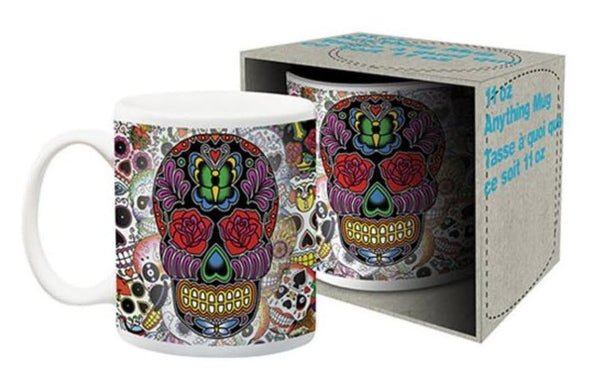 Sugar Skull Coffee Mug in Gift Box-Day of the Dead Gift