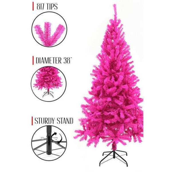 Pink 6' Christmas Tree-Unicorn, Valentines, Easter, Wedding, Classroom