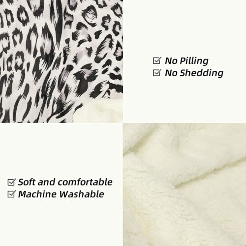 Soft Sherpa Animal Print Blanket 80x60 inches