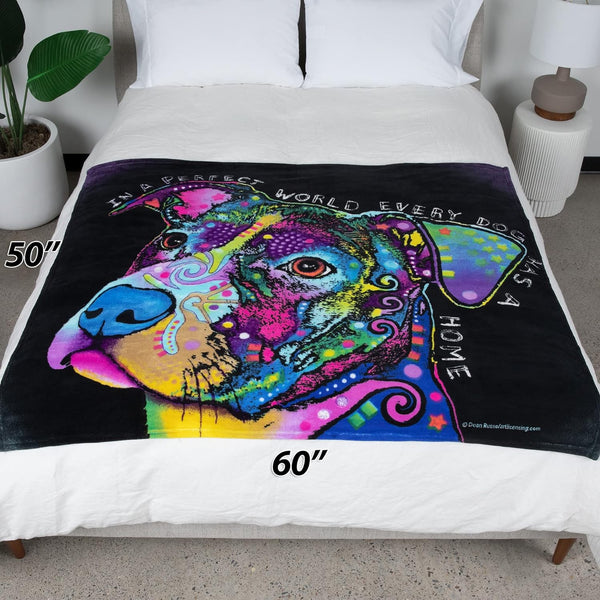 Soft Fleece Blankets w/Animal Designs, 60x50" Plush Bed and Sofa Throw