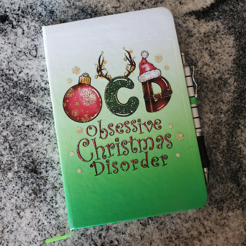 Funny OCD Christmas Journal with Pen
