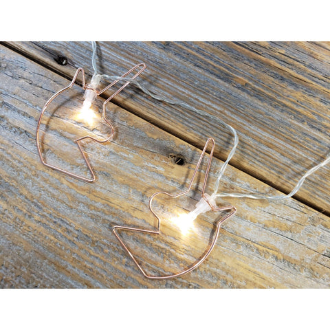 Unicorn LED String Lights - Rose Gold