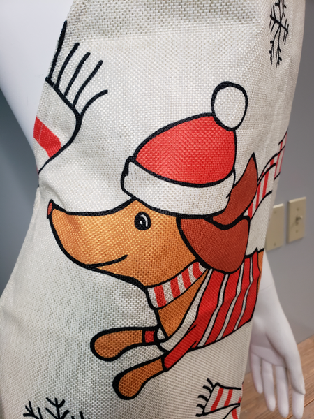 Dachshund Dog Christmas Apron for Holiday Baking with your Weenie Dog