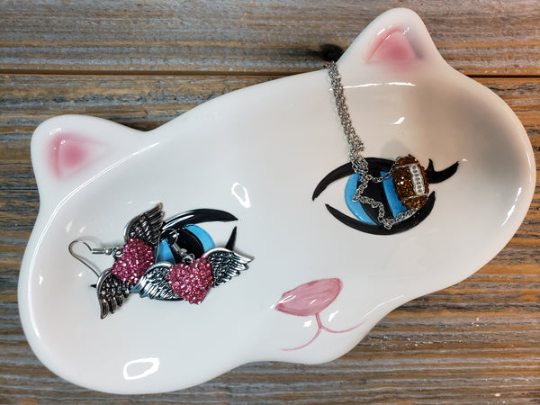 Ceramic Cat Jewelry Caddy