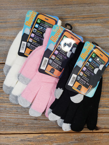 Set of 3 Touchscreen Cellphone Gloves-Great Stocking Stuffers