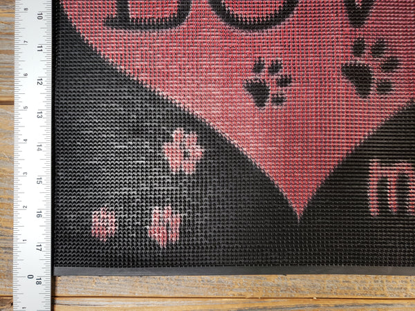 Rubber Cat Dog Pet Floormat for Front Door, Garage Door