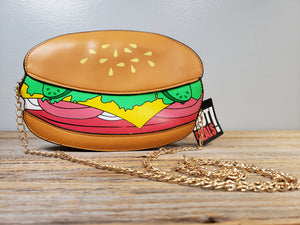 Retro Handbag Purse-Fast Food, Cheeseburger