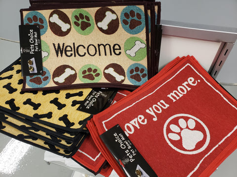 Pet Food Mats with Non-skid Back