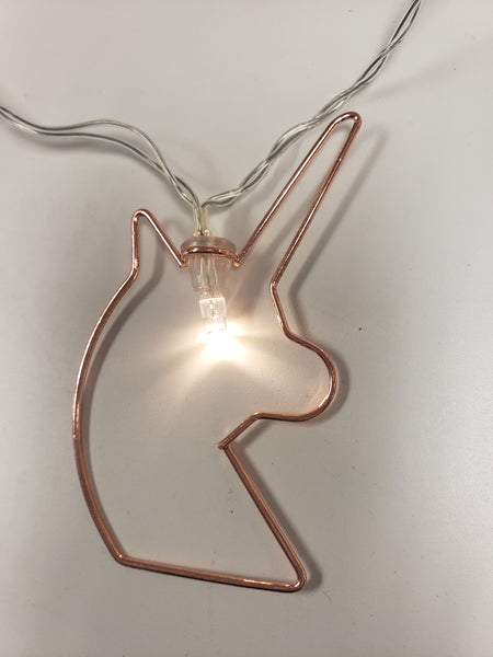 Unicorn LED String Lights - Rose Gold