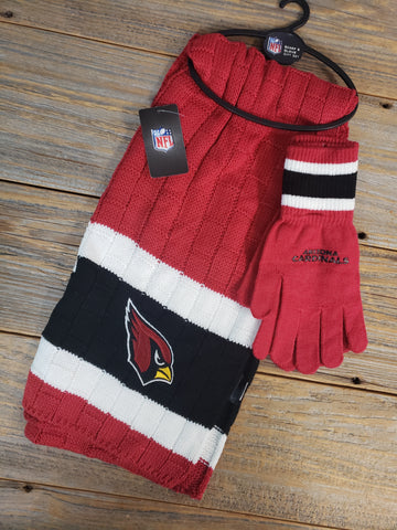 Arizona Cardinals Knit Scarf and Gloves Set