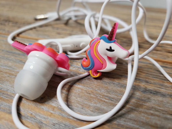 Unicorn Earbuds Earphones with Matching Carry Case