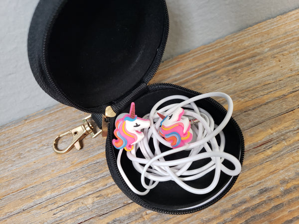 Unicorn Earbuds Earphones with Matching Carry Case