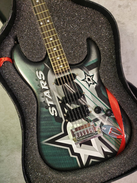 Dallas Stars Mini Guitar NHL Hockey Art Piece with Case and Stand