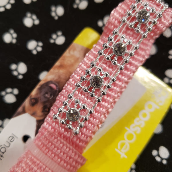 Adjustable Dog and Cat Collars Rhinestone and Canvas