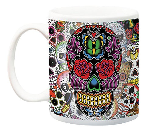 Sugar Skull Coffee Mug in Gift Box-Day of the Dead Gift