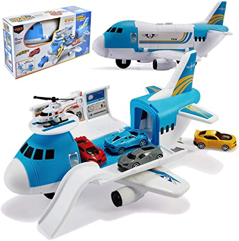 Air-Transport Toy with 4 cars and helicopter