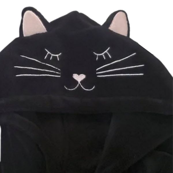 Adult Black Cat Onesie Pajamas with Slippers